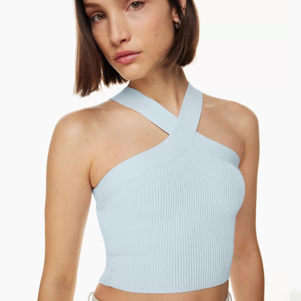 Aritzia Sculpt Knit Criss Cross Cropped Tank